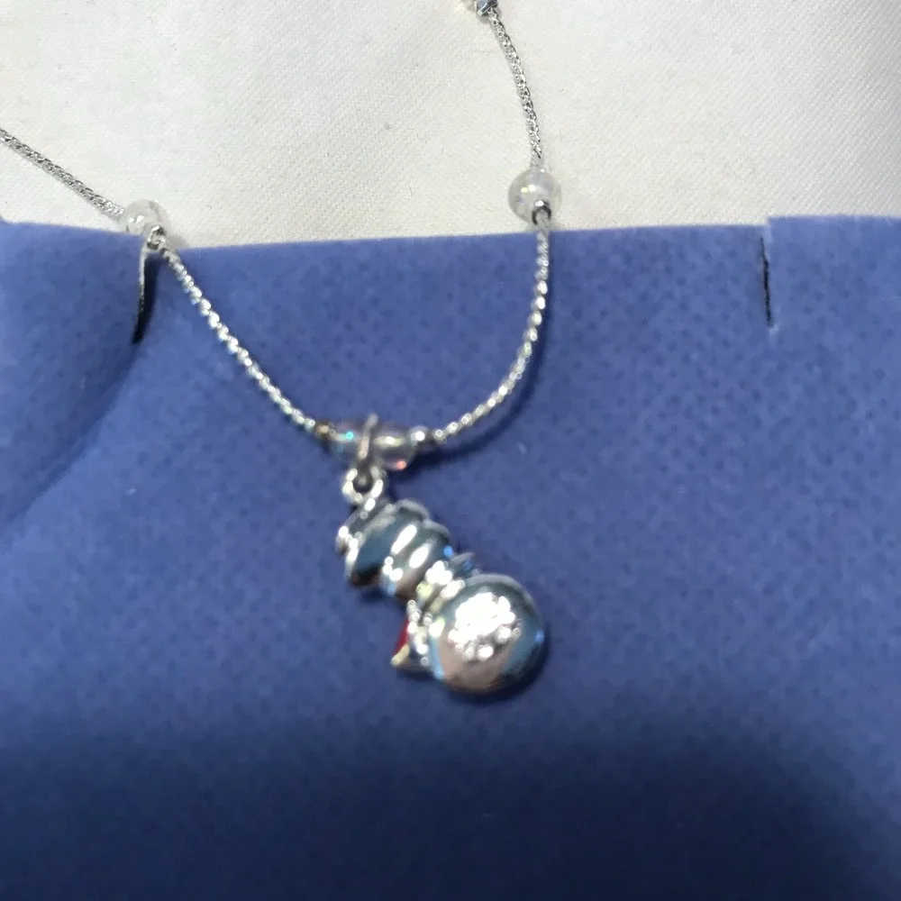 Vintage Avon Holiday Charm Anklet - Snowman